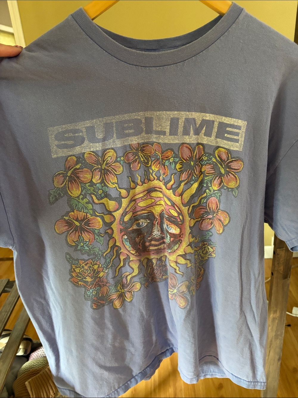Graphic Tee — Lavender Sunflower Design
